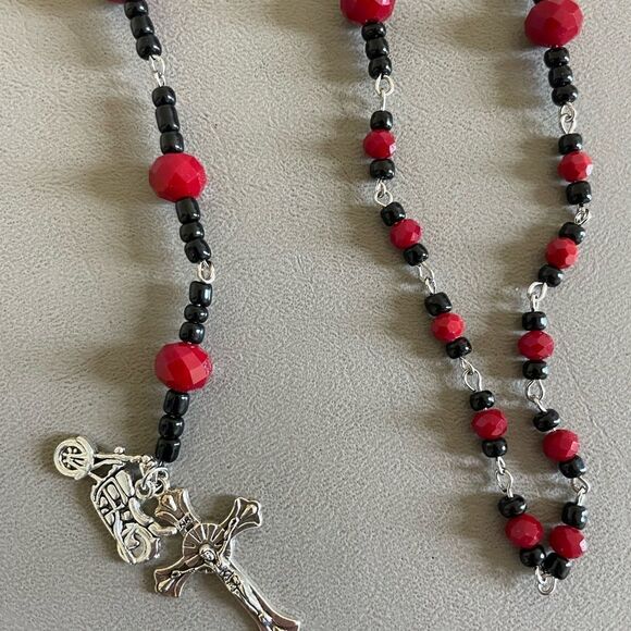Motorcycle/Skull handmade Rosary  - Picture 3 of 5